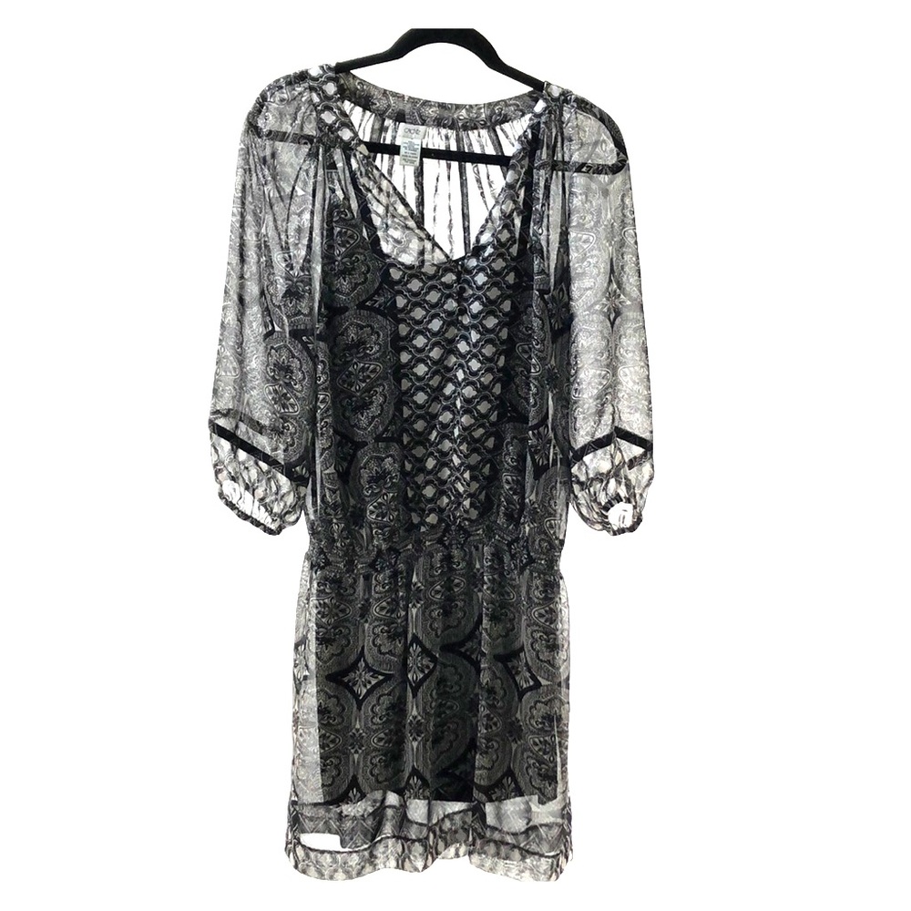 Blousy black and white dress by Cache